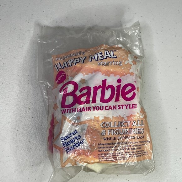 Vintage 1992 McDonalds Happy Meal Secret Hearts Barbie Toy - Picture 4 of 4